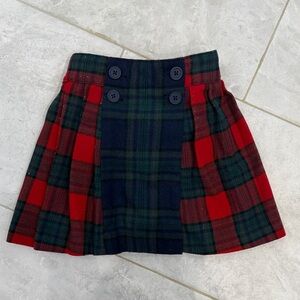 Mini Boden Red and Green Plaid Mini Skirt